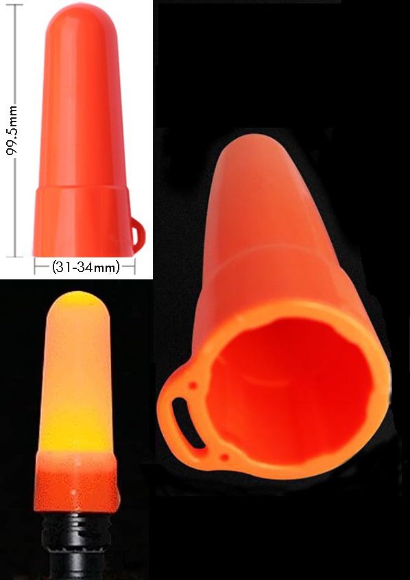 Conos difusores de trafico de 100x31mm Rojo para Linternas